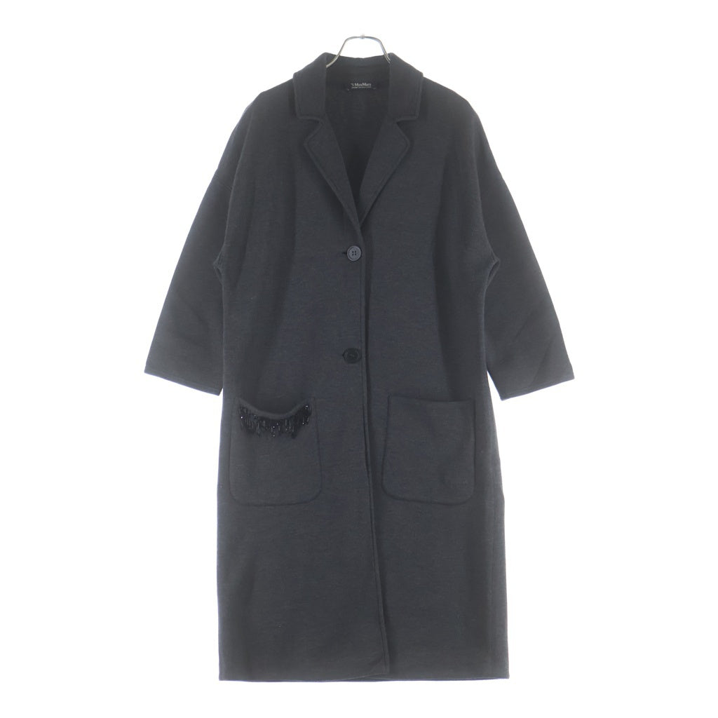 S MAX MARA(エス マックスマーラ) コート ビーズチャーム グレー レディース