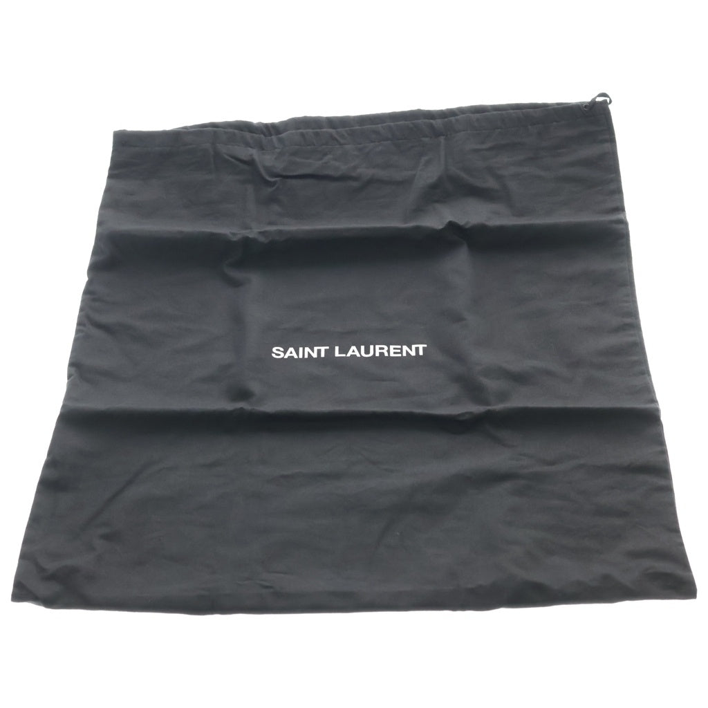 SAINT LAURENT PARIS(サンローランパリ) ヌックス キャンバス レザー バックパック リュックサック シルバー金具 ブラック レディース