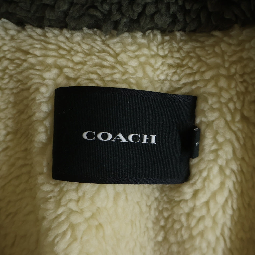 COACH(コーチ) シェルパ ジップアップ フライト ボンバージャケット MA-1 ブルゾン カーキ CW687