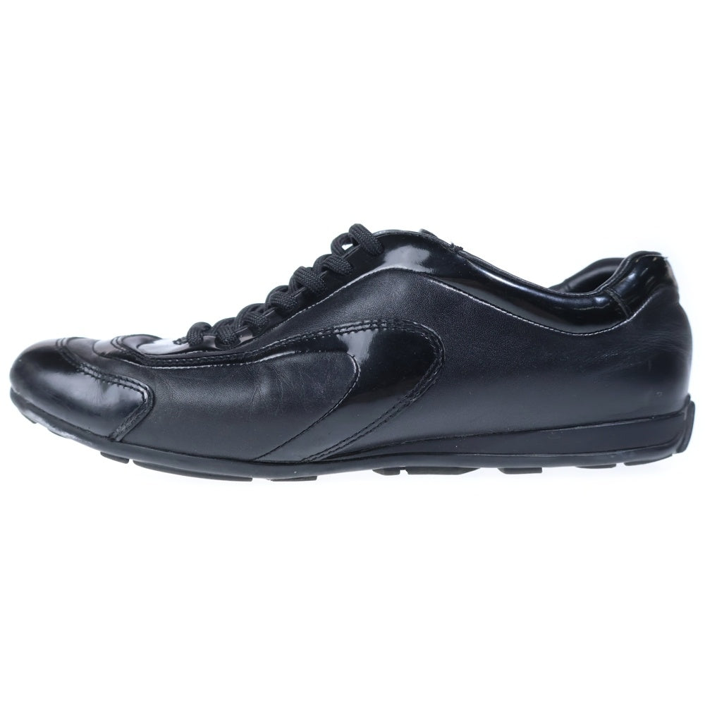 PRADA SPORT(プラダ スポーツ) パテント コンビレザー レースアップ ローカットシューズ スニーカー ブラック レディース