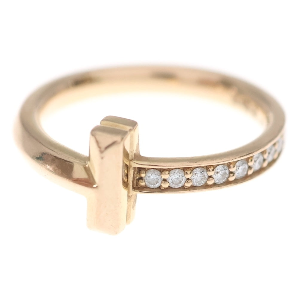 TIFFANY & Co.(ティファニー) Tワンナロー ダイヤリング Au750 K18 PG ピンクゴールド 指輪 レディース