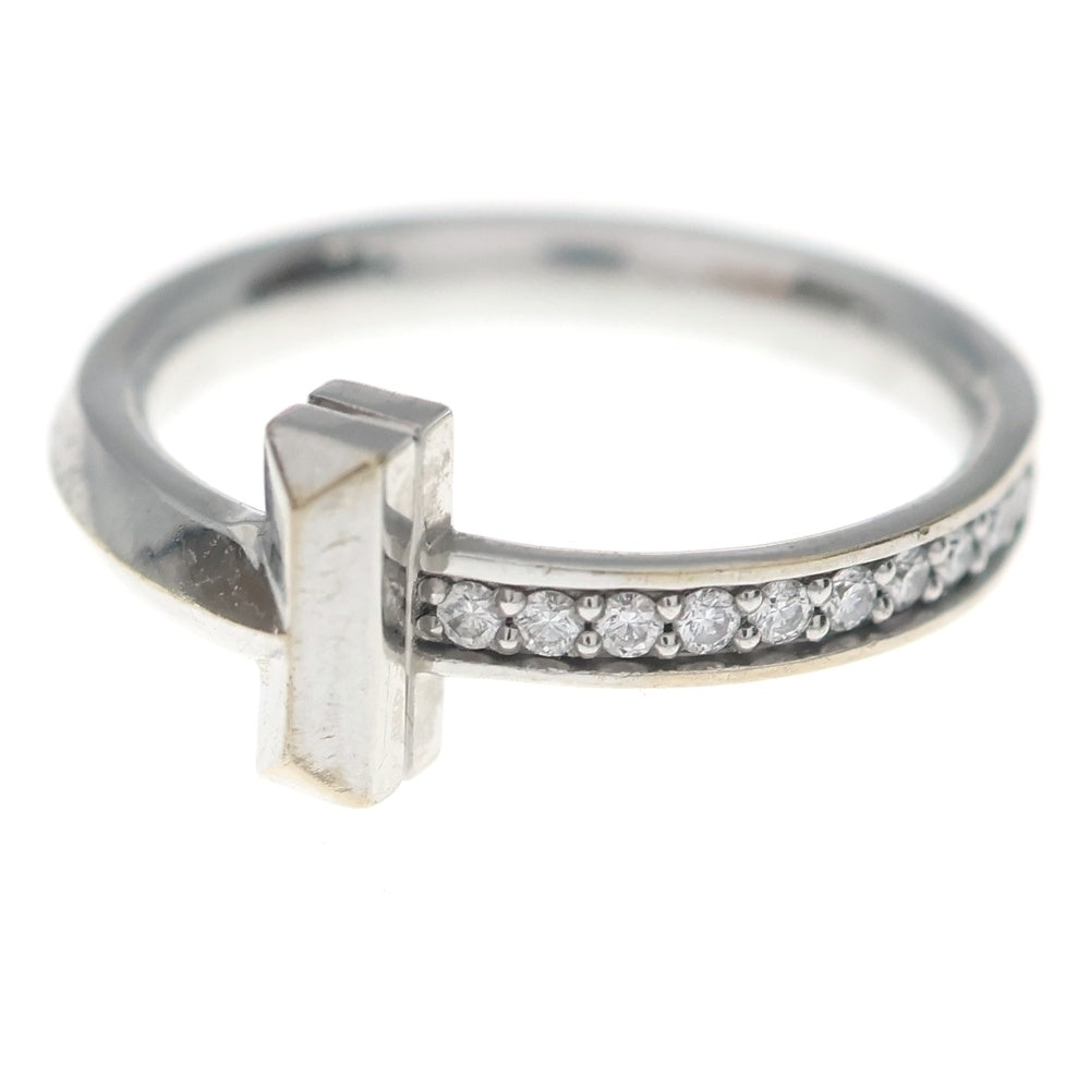 TIFFANY & Co.(ティファニー) Tワンナロー ダイヤリング Au750 K18 WG ホワイトゴールド 0.08ct 指輪