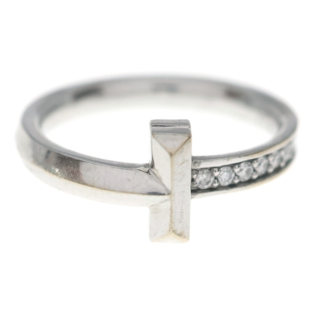 TIFFANY & Co.(ティファニー) Tワンナロー ダイヤリング Au750 K18 WG ホワイトゴールド 0.08ct 指輪
