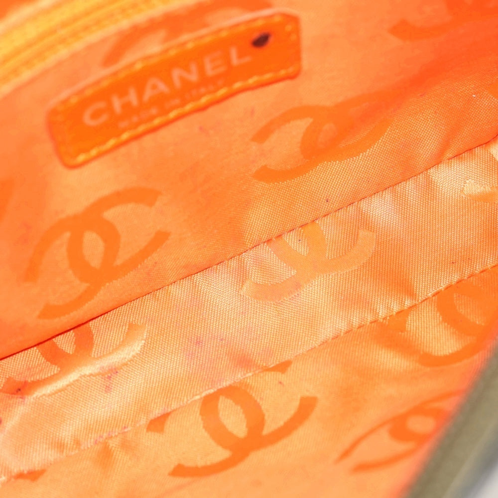 CHANEL(シャネル) レザー カンボンライン ショルダーバッグ ハンドバッグ ミニバッグ カーキ グリーン パイソン シルバー金具 レディース