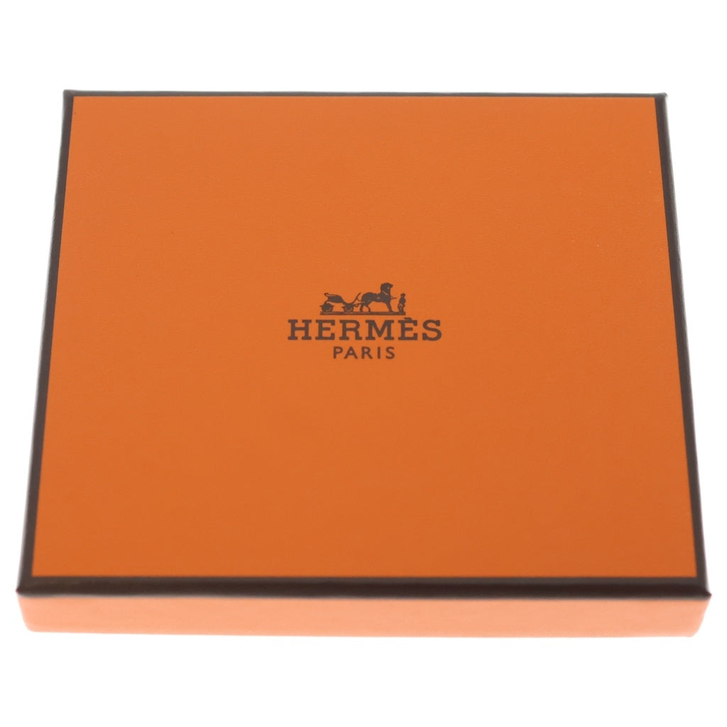 HERMES(エルメス) バスティア ピンク系 シェーブル W刻印 コインケース コインパース ミニウォレット コンパクト財布 ライトピンク シルバー金具 レディース