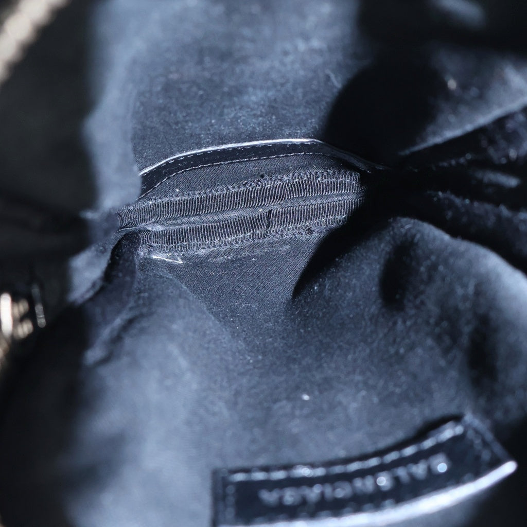 BALENCIAGA(バレンシアガ) ル カゴール レザー ショルダーバッグ フォンポーチ ブラック 742015