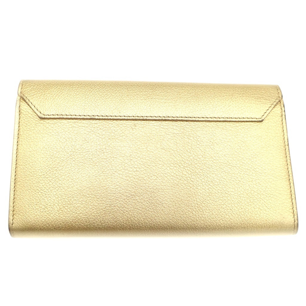 LOUIS VUITTON(ルイヴィトン) ポルトフォイユ ロックミー ロングウォレット 長財布 カードケース ゴールド レザー M62077 シルバー金具 レディース