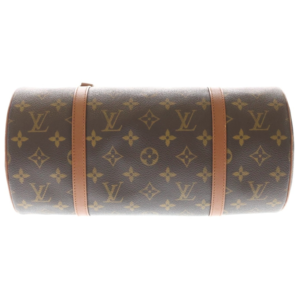 LOUIS VUITTON(ルイヴィトン) モノグラム パピヨン30 ボストンバッグ ハンドバッグ ブラウン レザー×PVC M51365 ゴールド金具 レディース