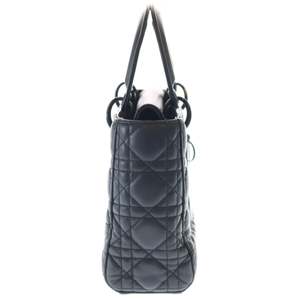 Christian Dior(クリスチャンディオール) レディディオール ウルトラマット 2WAYバッグ ハンドバッグ ショルダーバッグ ブラック ラムスキン ブラック金具 レディース