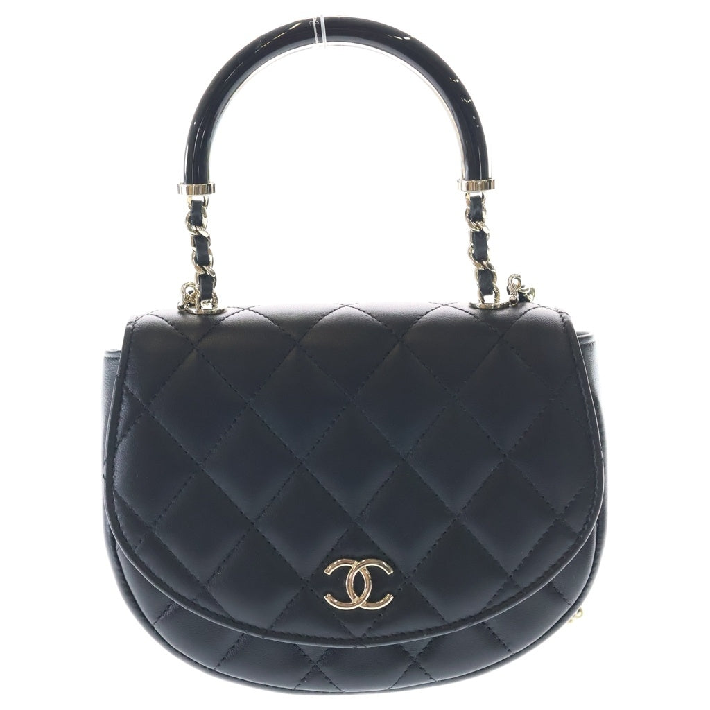 CHANEL(シャネル) マトラッセ 2WAYショルダーバッグ ミニバッグ チェーンバッグ ブラック ラムスキン AP4410 ゴールド金具 レディース