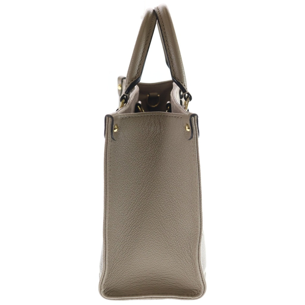 LOUIS VUITTON(ルイヴィトン) モノグラム アンプラント オンザゴー PM 2WAYバッグ ハンドバッグ ショルダーバッグ バイカラー ベージュ カーフスキン M45779 ゴールド金具 レディース