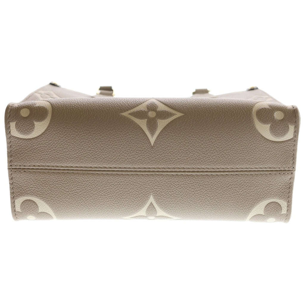 LOUIS VUITTON(ルイヴィトン) モノグラム アンプラント オンザゴー PM 2WAYバッグ ハンドバッグ ショルダーバッグ バイカラー ベージュ カーフスキン M45779 ゴールド金具 レディース