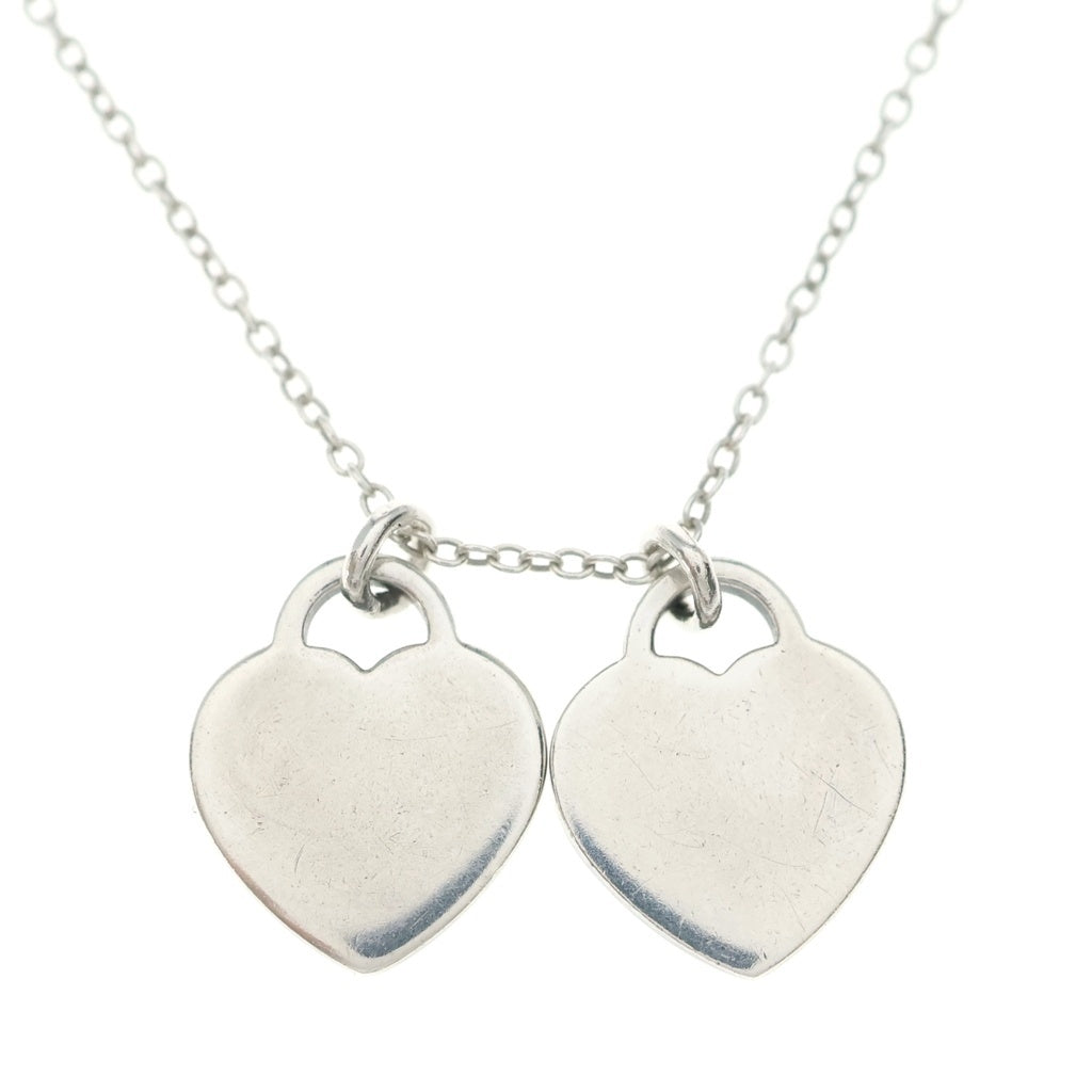 TIFFANY & Co.(ティファニー) ティファニー リターントゥ ダブルハート ネックレス ペンダント チェーン シルバー×レッド SV925 レディース