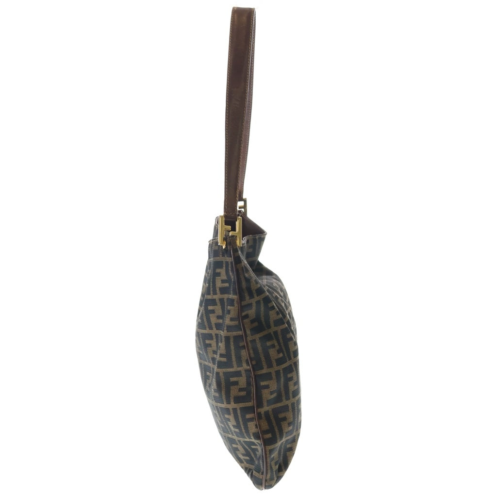 FENDI(フェンディ) ■ズッカ ワンショルダーバッグ ハンドバッグ ブラウン キャンバス×レザー レディース