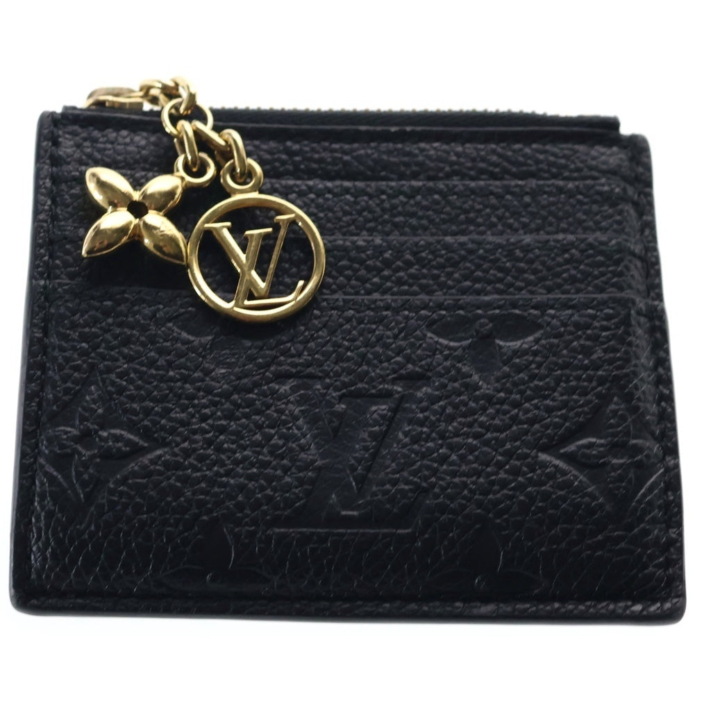 LOUIS VUITTON(ルイヴィトン) モノグラム アンプラント ポルト カルト フローラ レザー カード コイン フラグメントケース ブラック M82639 レディース