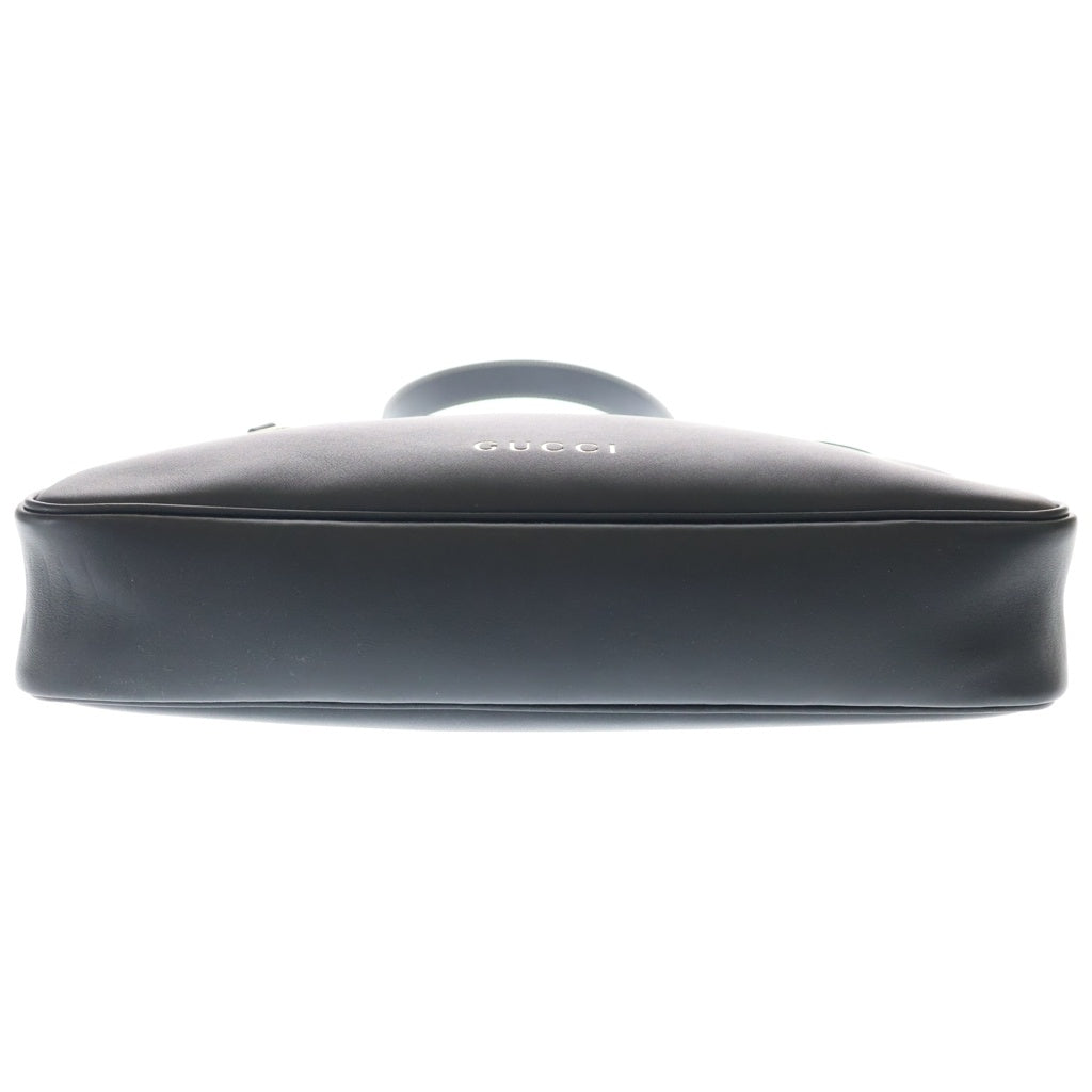 GUCCI(グッチ) ゴレザーラージショルダーバッグ ブラック レザー 815217 ゴールド金具 レディース