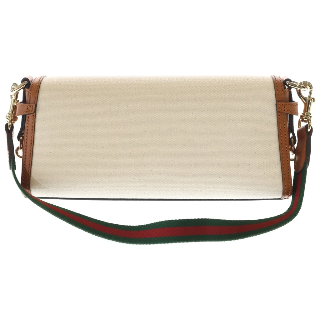 GUCCI(グッチ) ルーチェスモール ショルダーバッグ ベージュ×ブラウン キャンバス×レザー 786027 ゴールド金具 レディース