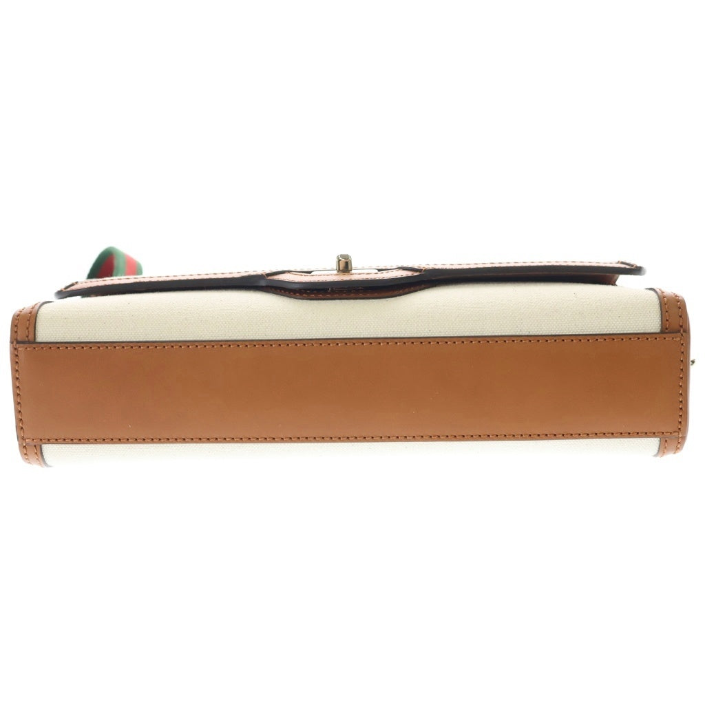 GUCCI(グッチ) ルーチェスモール ショルダーバッグ ベージュ×ブラウン キャンバス×レザー 786027 ゴールド金具 レディース