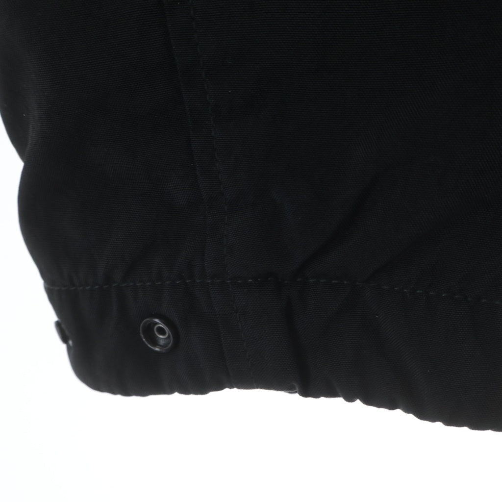 STONE ISLAND(ストーンアイランド) NYLON PANAMA WITH NEW SILK LIGHT GARMENT DYED ナイロン パナマ ボアライニング フーデッド ジャケット ブラック 811544021