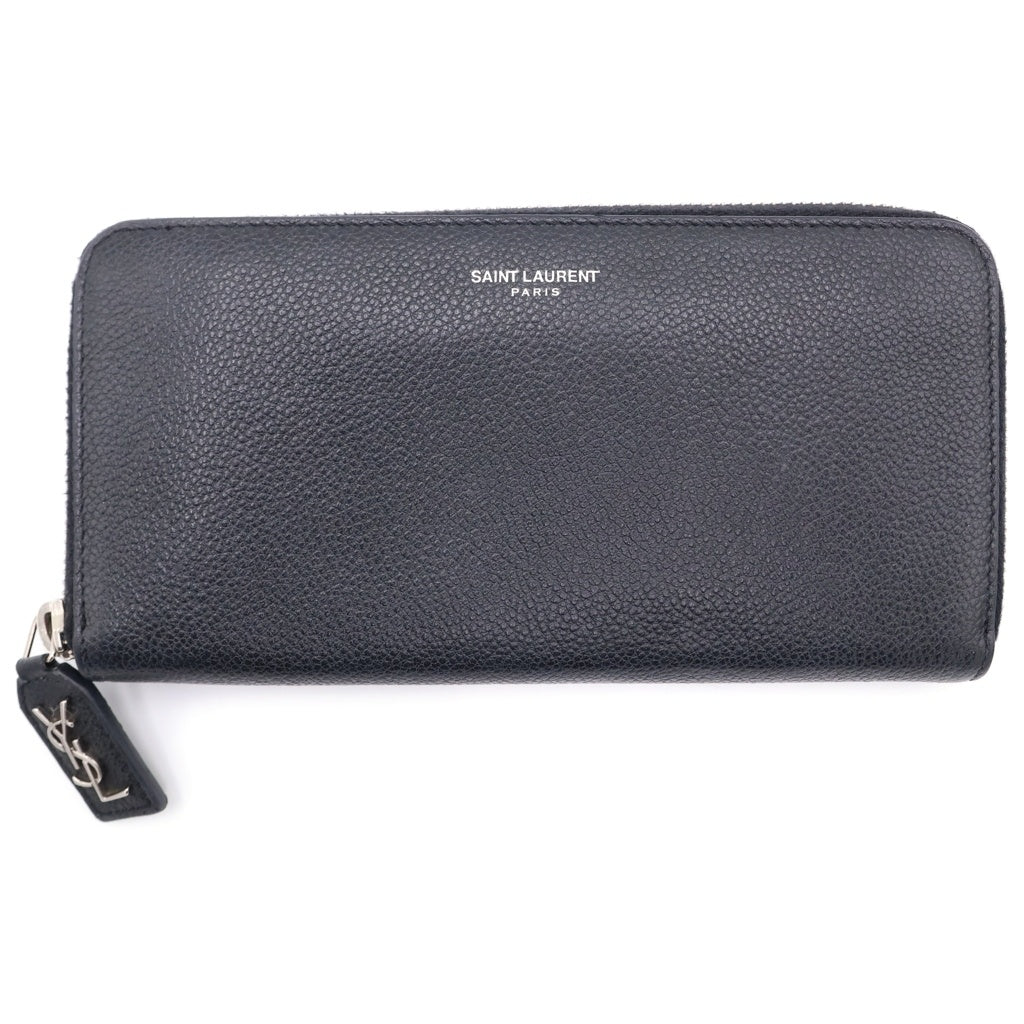 SAINT LAURENT PARIS(サンローランパリ) ラウンドファスナー長財布 ブラック レザー 414680
