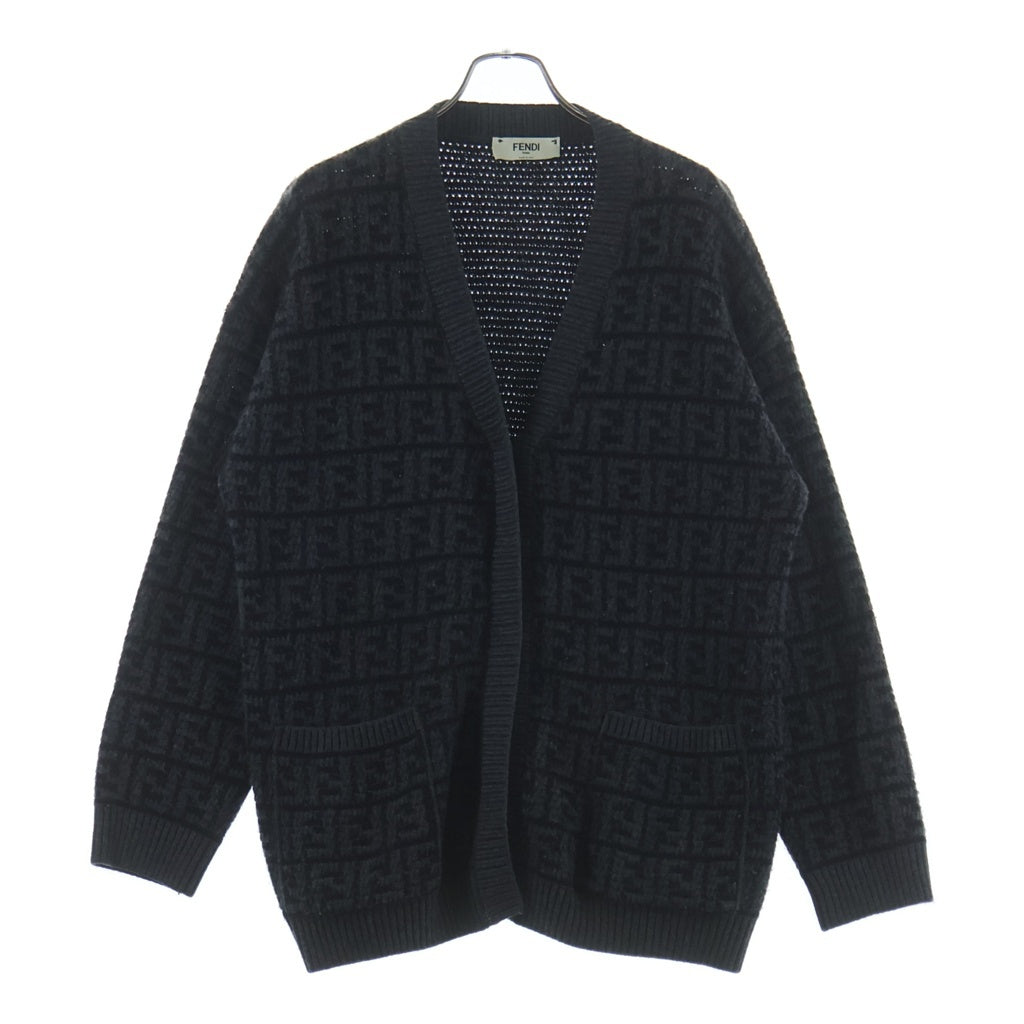 FENDI(フェンディ) ズッカ柄 ニット カーディガン グレー #40 FZC950