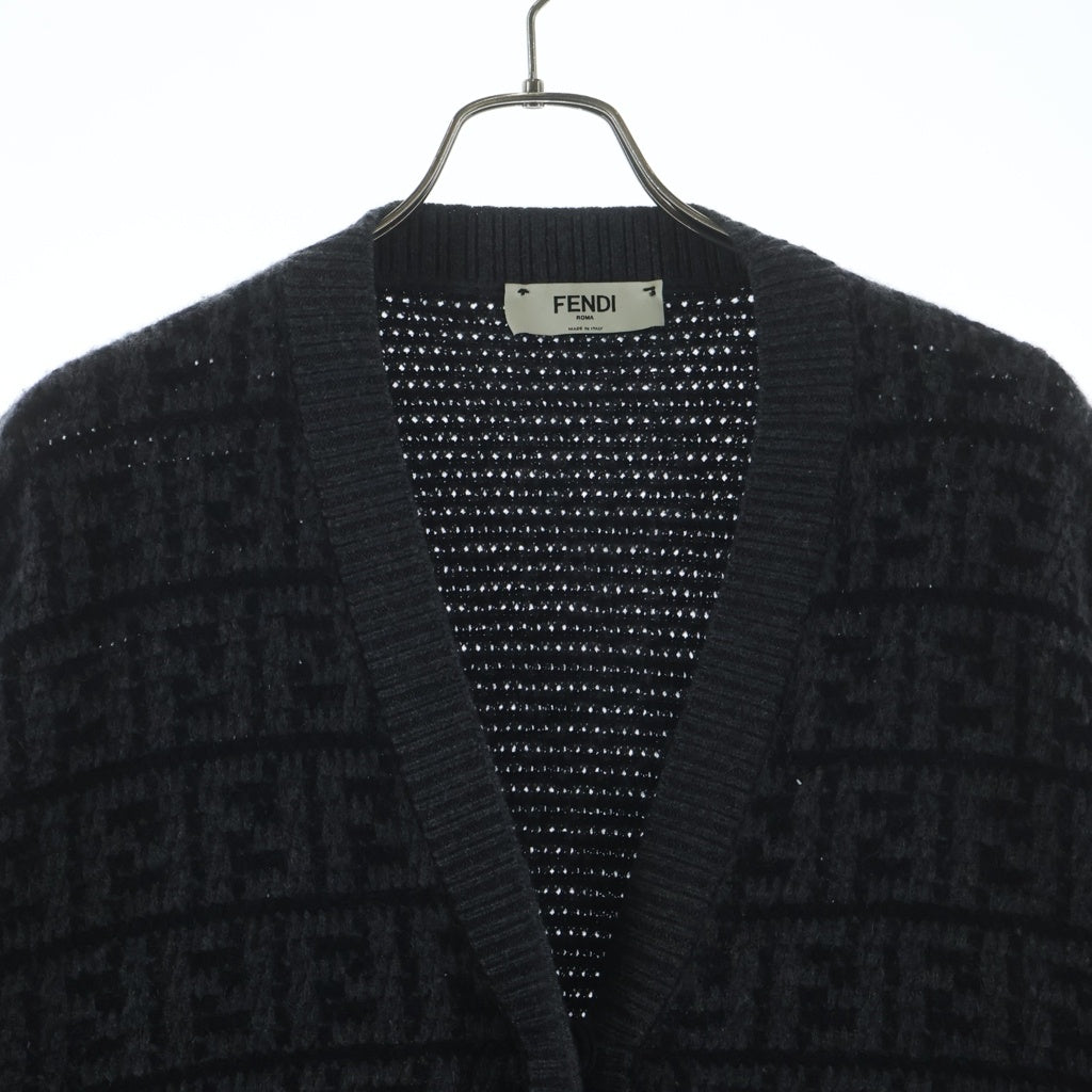 FENDI(フェンディ) ズッカ柄 ニット カーディガン グレー #40 FZC950