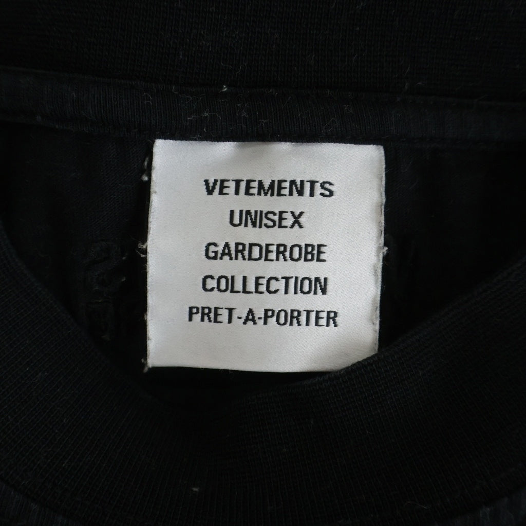 VETEMENTS(ヴェトモン) ビッグTシャツ ブラック コットン