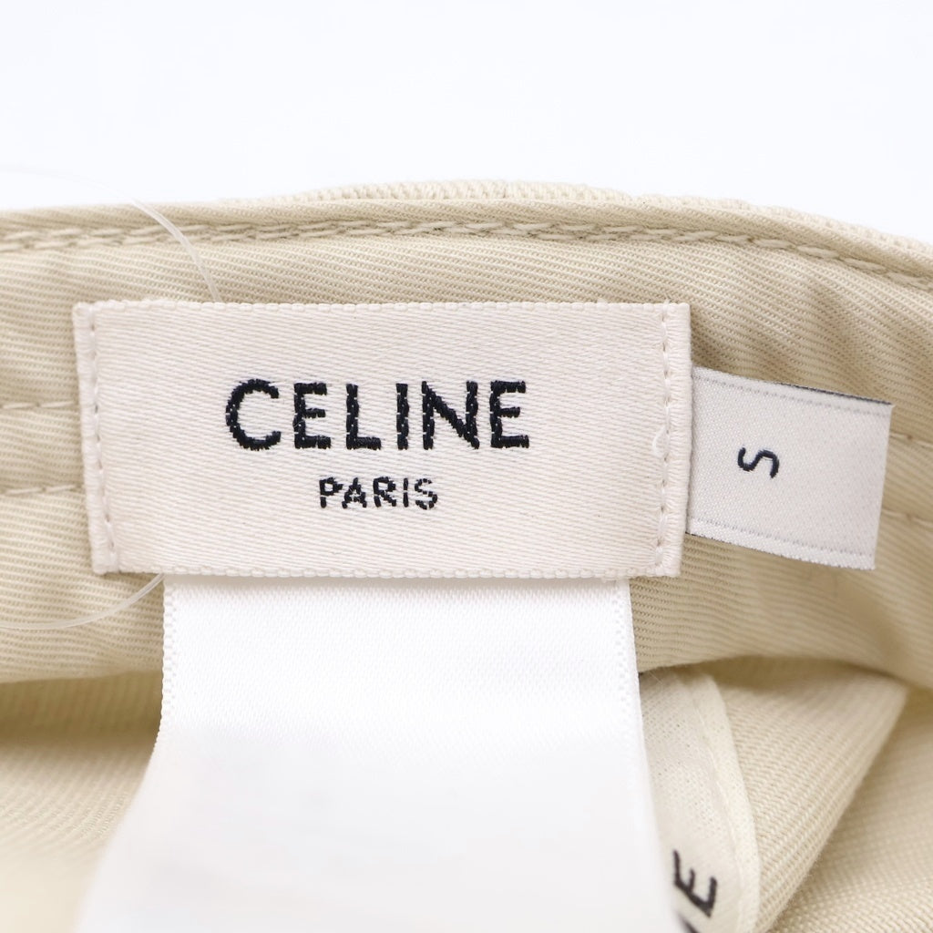 CELINE(セリーヌ) ベースボールキャップ ホワイト コットン S 87445 レディース