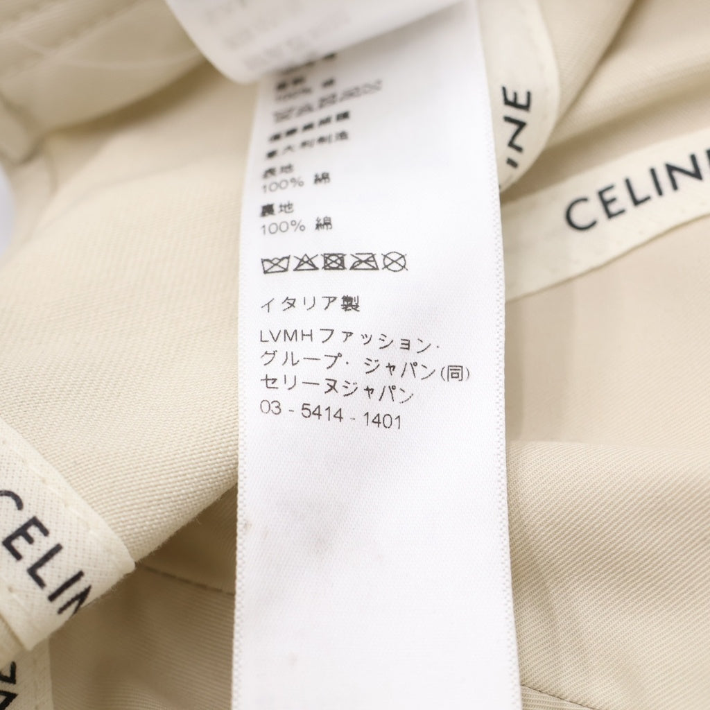CELINE(セリーヌ) ベースボールキャップ ホワイト コットン S 87445 レディース