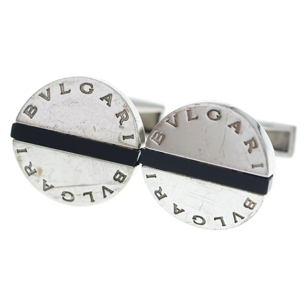 BVLGARI(ブルガリ) ブルガリブルガリ オニキス カフス ボタン 925 シルバー レディース