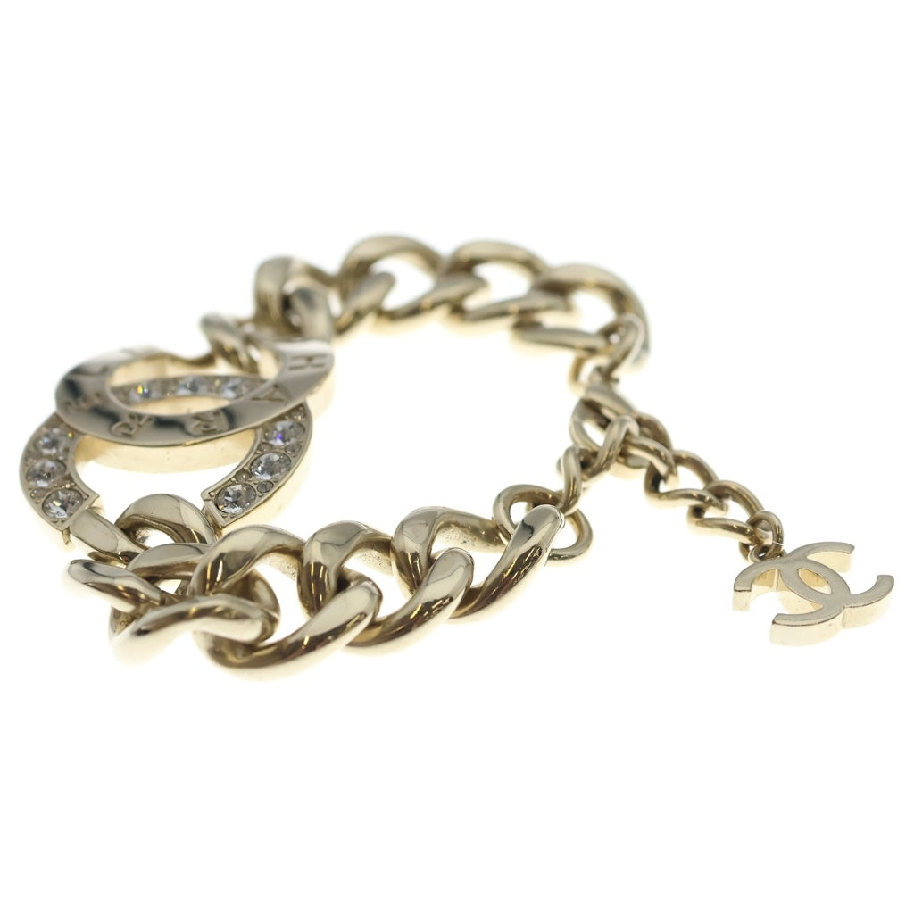 CHANEL(シャネル) ×Pharrell Williams ファレルウィリアムス ココマーク ラインストーン チェーン ブレスレット ゴールド レディース