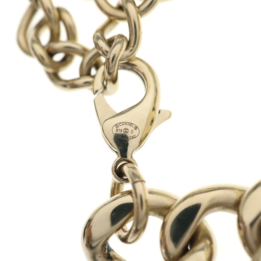 CHANEL(シャネル) ×Pharrell Williams ファレルウィリアムス ココマーク ラインストーン チェーン ブレスレット ゴールド レディース
