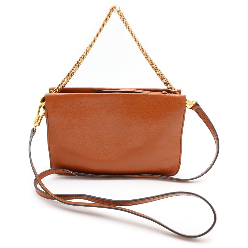 GIVENCHY(ジバンシィ) チェーンショルダーバック ブラウン レザー 2WAY