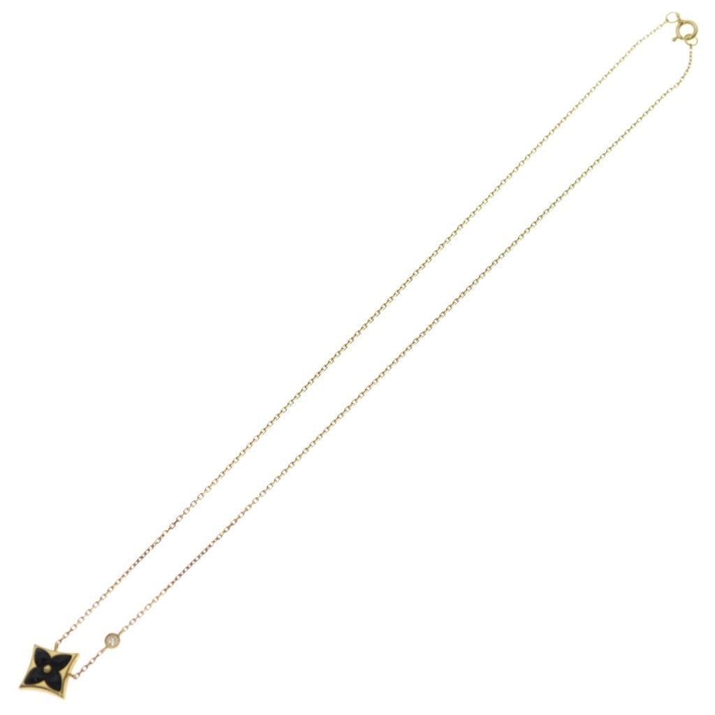 LOUIS VUITTON(ルイヴィトン) スター ブロッサム BB ネックレス 750YG×オニキス イエローゴールド Q93699 レディース