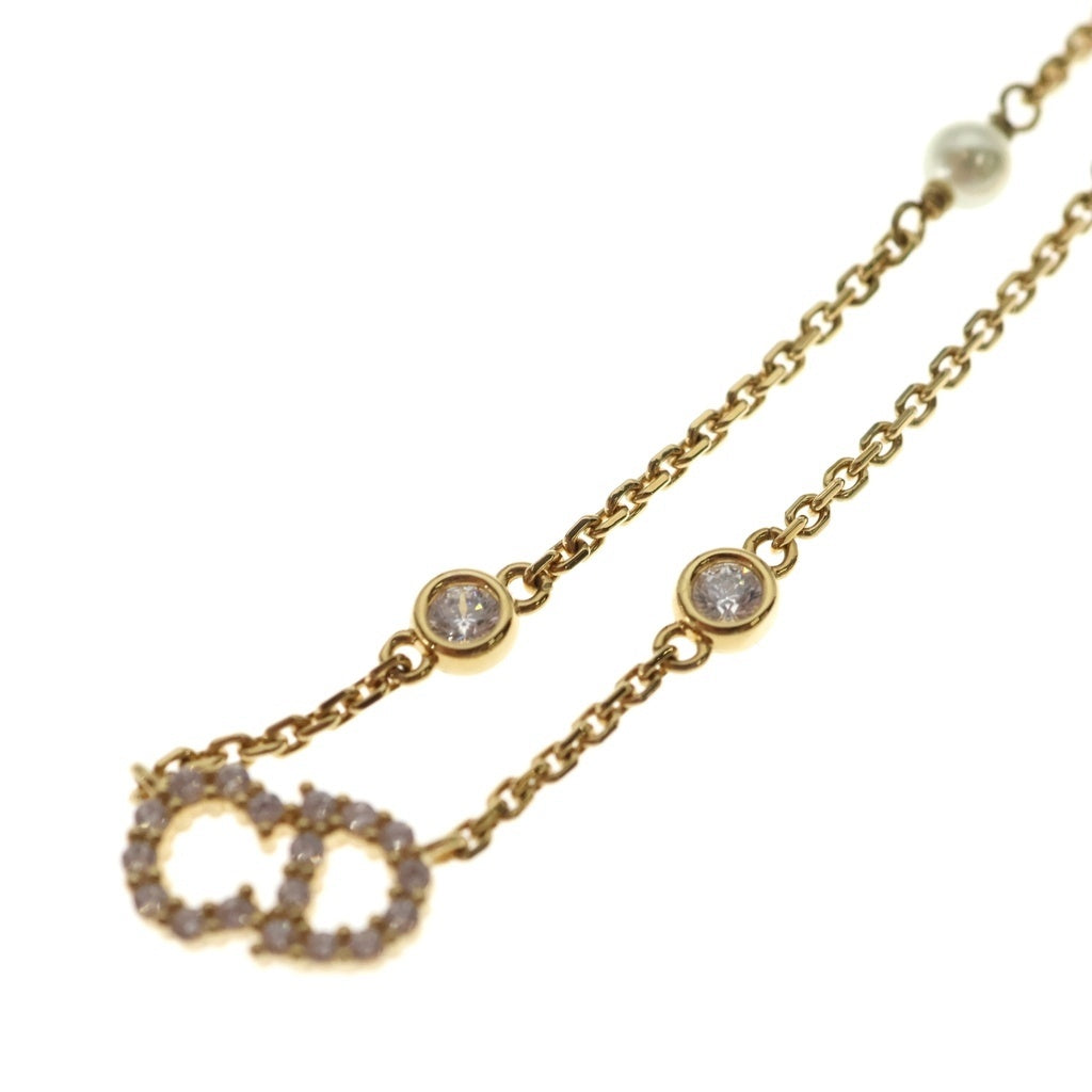 ✨Dior✨ディオール✨CD✨パープルストーン✨ゴールド✨ネックレス✨ Christian Dior(クリスチャンディオール) CDロゴ ラインストーン