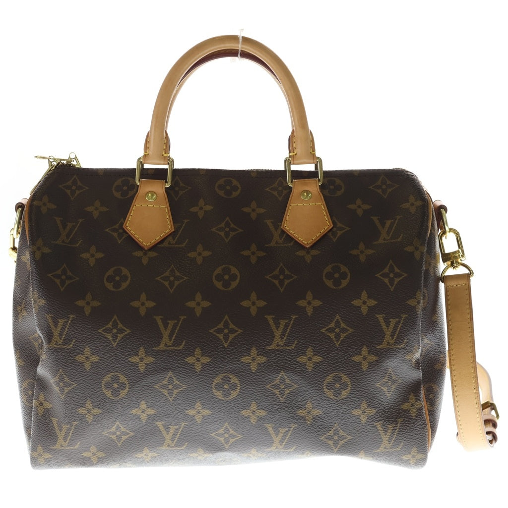 LOUIS VUITTON(ルイヴィトン) モノグラム スピーディバンドリエール30 2WAYバッグ ハンドバッグ ボストンバッグ ショルダーバッグ ブラウン レザー×PVC M41112 ゴールド金具 レディース