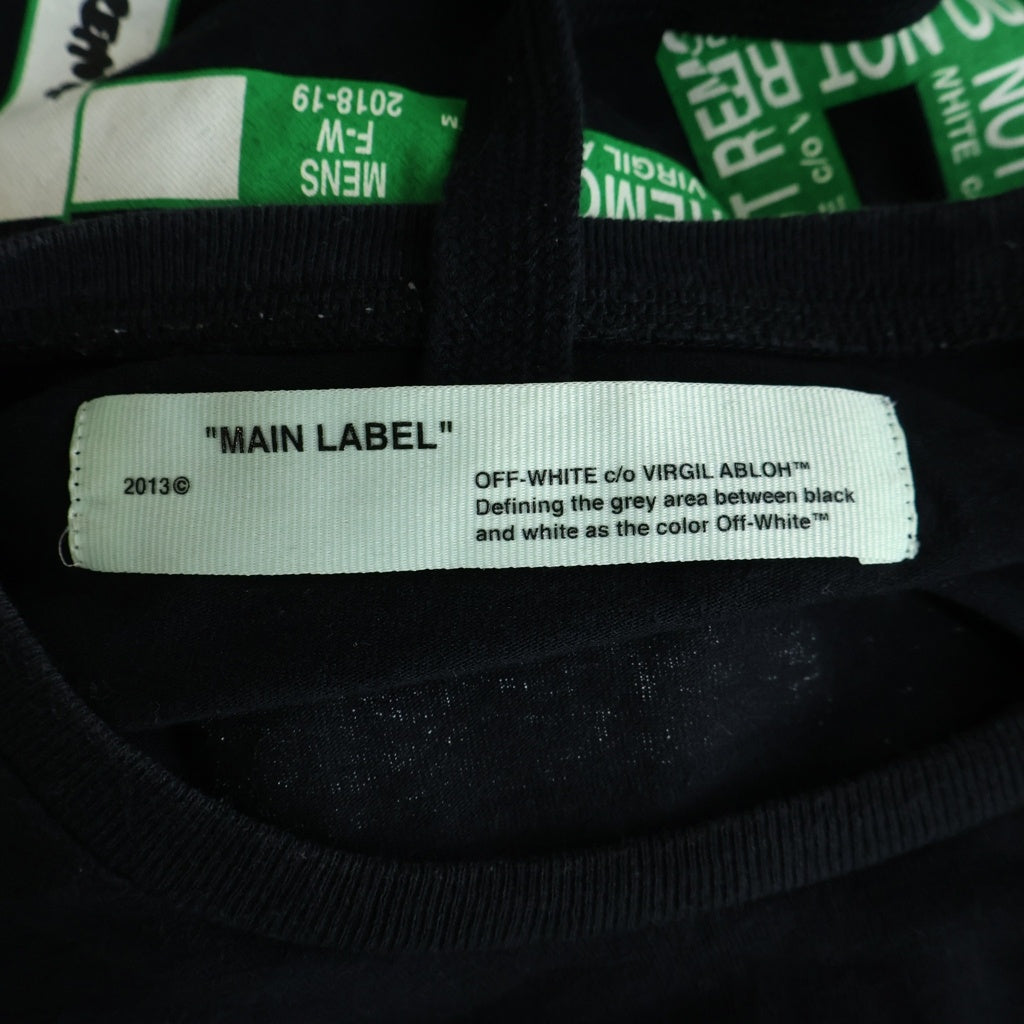 OFF-WHITE(オフホワイト) Black 3D Diagonal T-Shirt フロントプリントTシャツ ブラック×グリーン #M