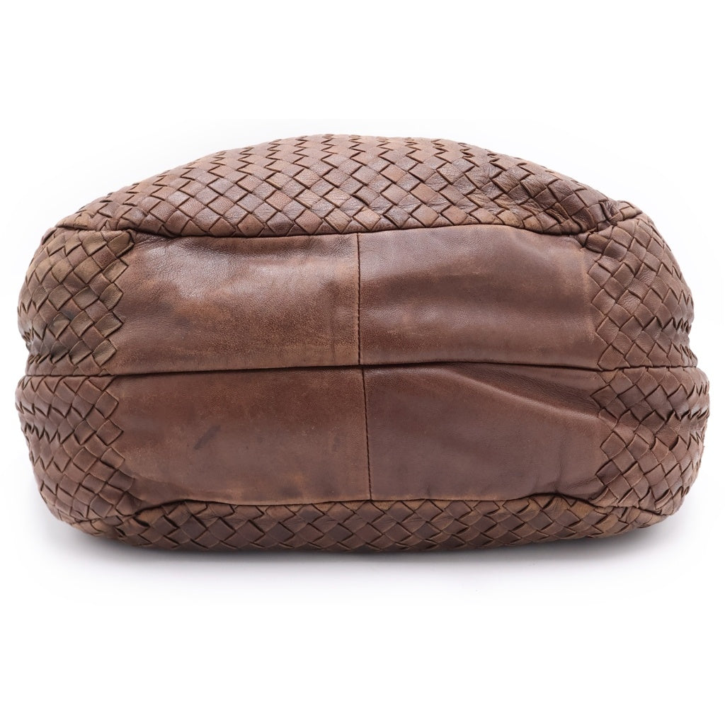 BOTTEGA VENETA(ボッテガヴェネタ) イントレチャート ハンドバッグ トートバッグ ブラウン レザー レディース