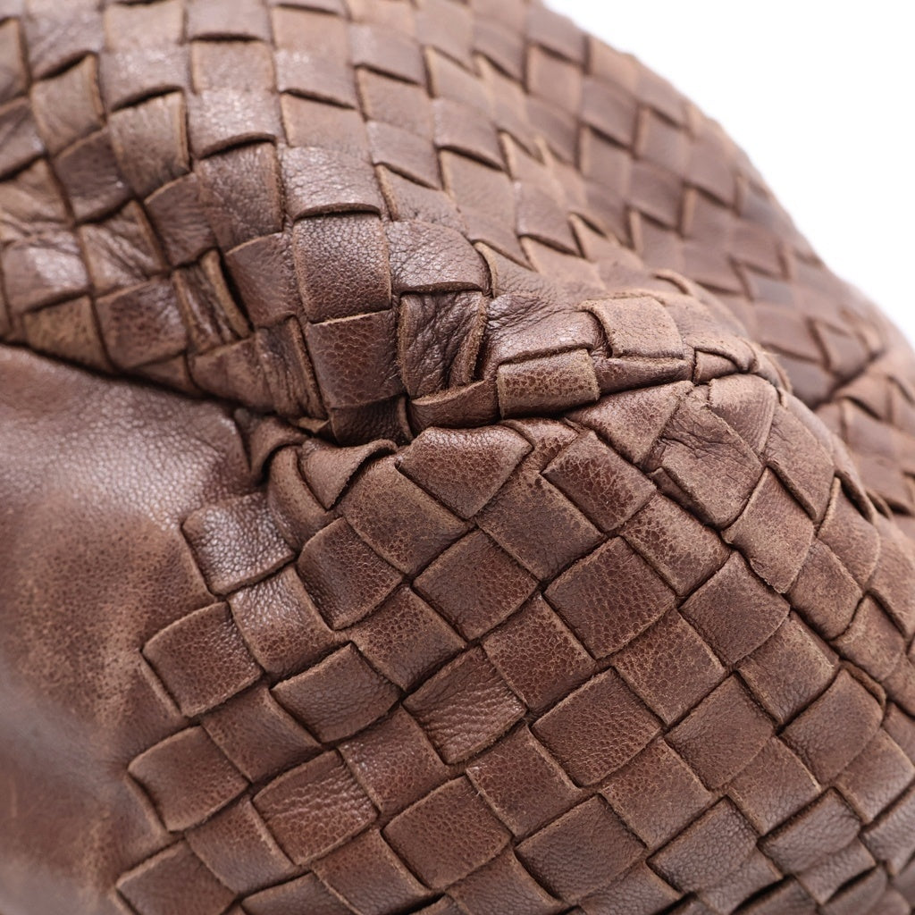BOTTEGA VENETA(ボッテガヴェネタ) イントレチャート ハンドバッグ トートバッグ ブラウン レザー レディース