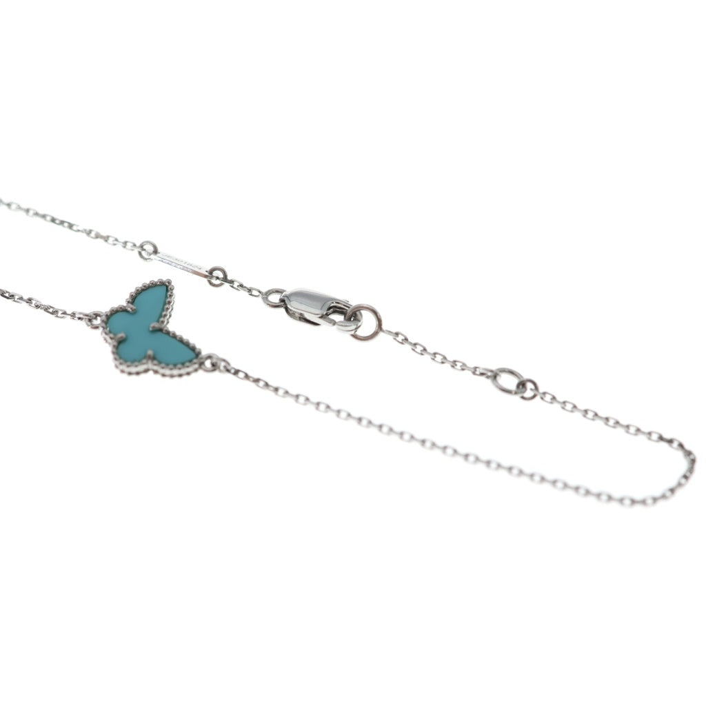 Van Cleef & Arpels(ヴァンクリーフアンドアーペル) スウィートアルハンブラ パピヨン ターコイズ トルコ石 K18WG ブレスレット ホワイトゴールド/ブルー レディース
