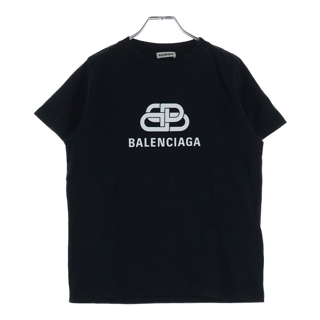 BALENCIAGA(バレンシアガ) フロントBBロゴ Tシャツ ブラック コットン #M 583245 レディース
