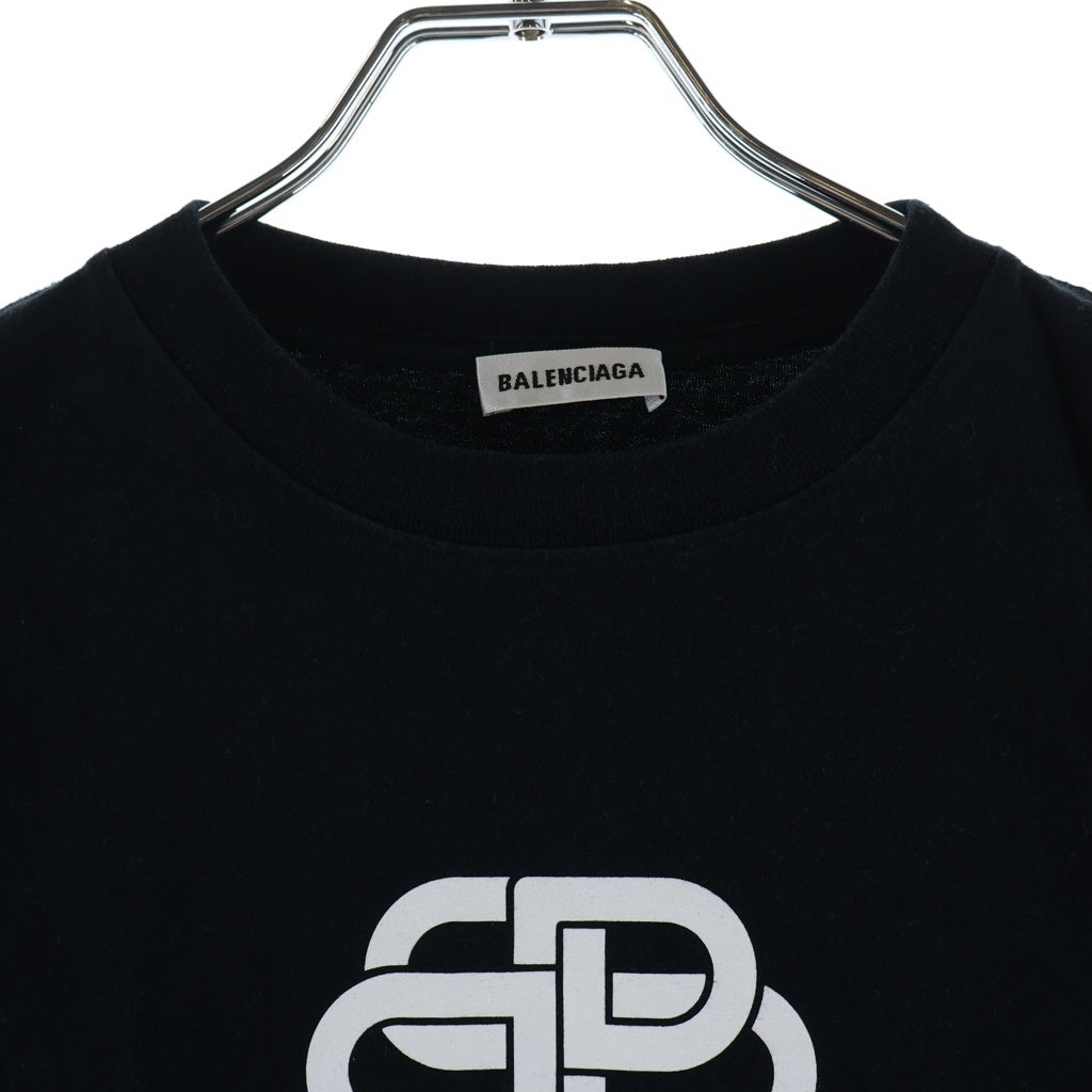 BALENCIAGA(バレンシアガ) フロントBBロゴ Tシャツ ブラック コットン #M 583245 レディース