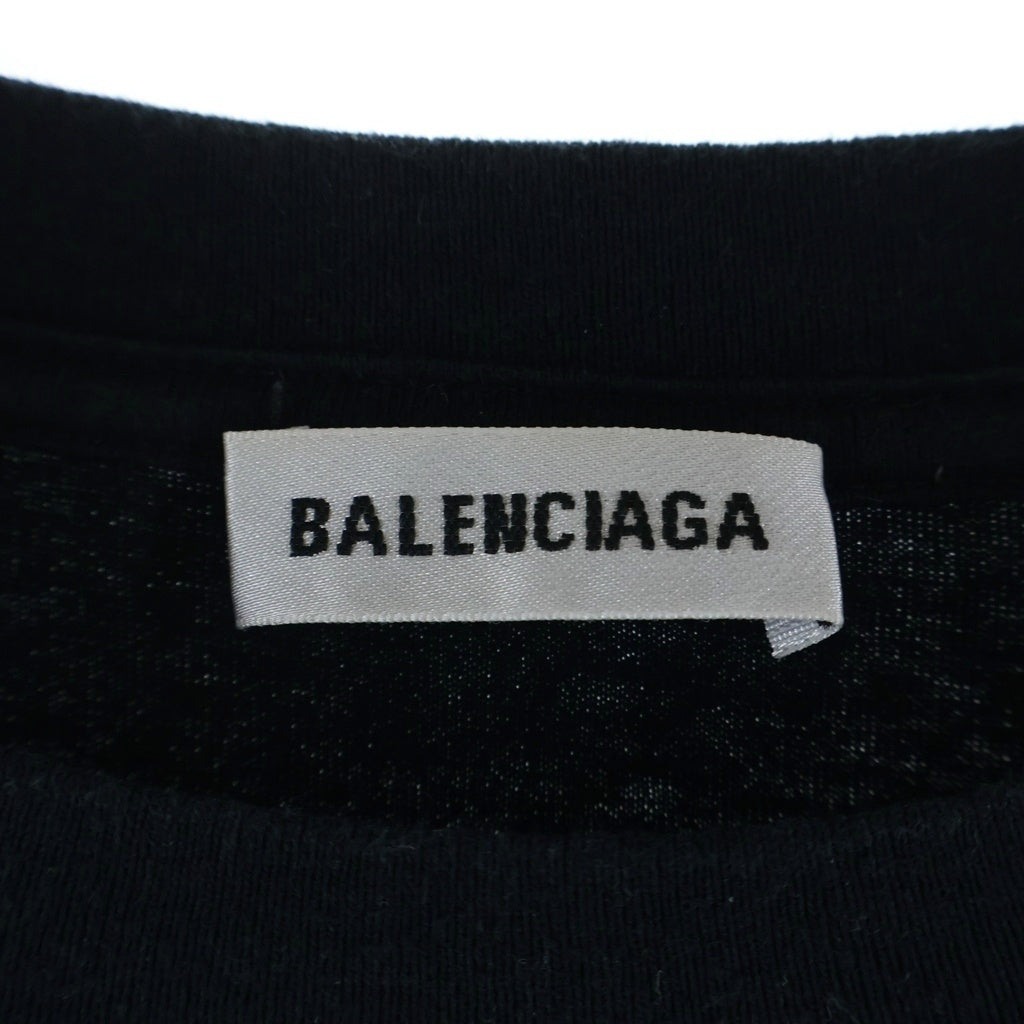 BALENCIAGA(バレンシアガ) フロントBBロゴ Tシャツ ブラック コットン #M 583245 レディース