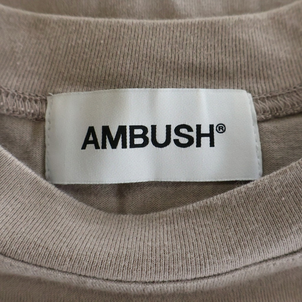 AMBUSH(アンブッシュ) バックプリントTシャツ ピンクベージュ #1 レディース