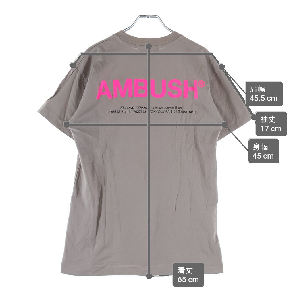 AMBUSH(アンブッシュ) バックプリントTシャツ ピンクベージュ #1 レディース