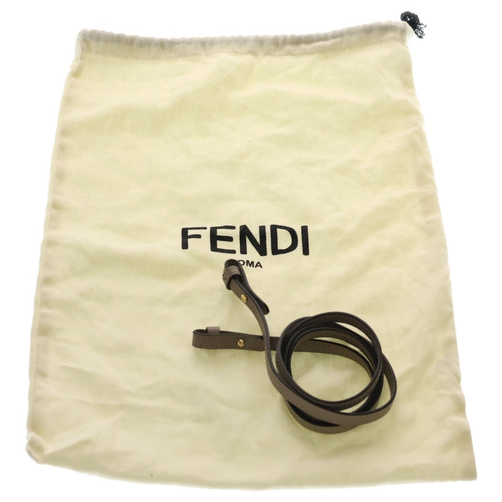 FENDI(フェンディ) ズッカ バイザウェイ ハンド ショルダーバッグ 2WAY ゴールド金具 ベージュ RFID レディース