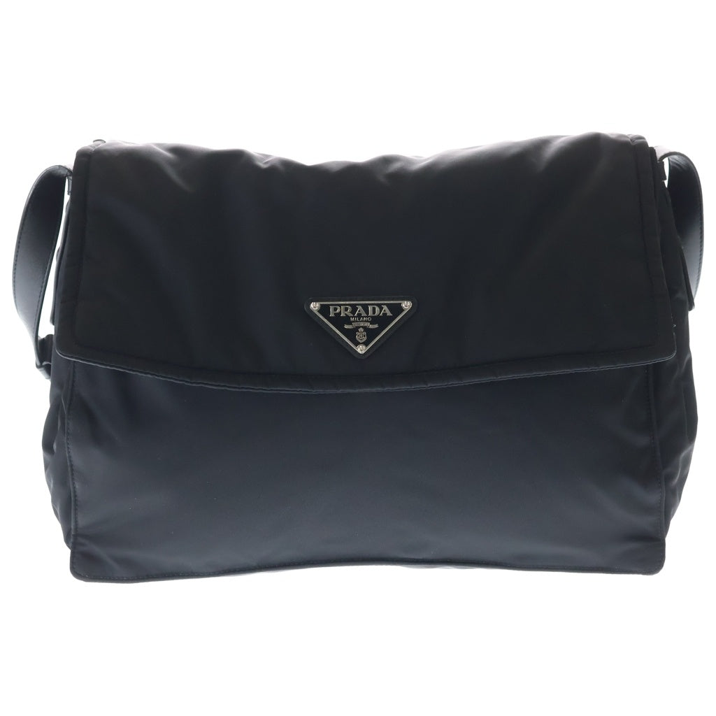 PRADA(プラダ) Re-Nylon ラージ パデッド レザー/ナイロン ショルダーバッグ 1BD256 ブラック レディース