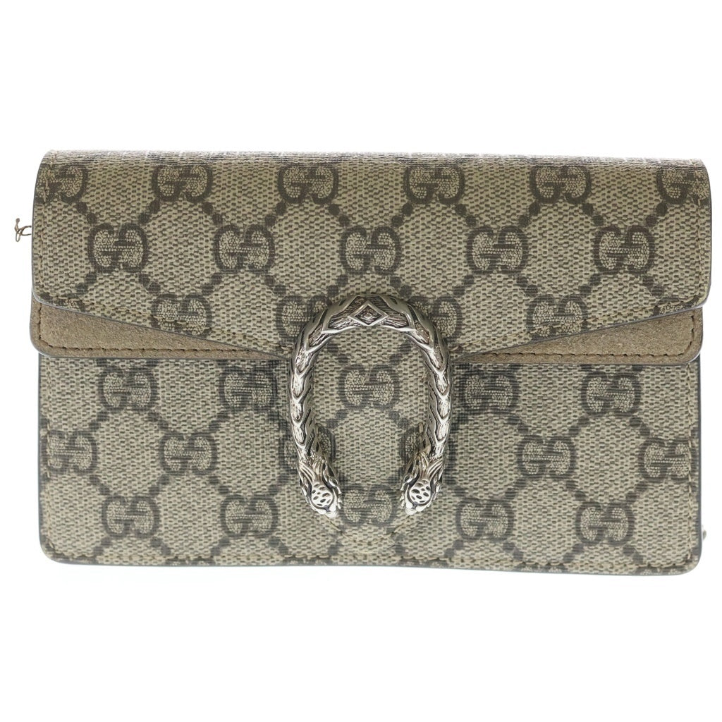GUCCI(グッチ) GGスプリーム ディオニュソス キャンバス×レザー チェーン ショルダーバッグ 476432 ベージュ レディース