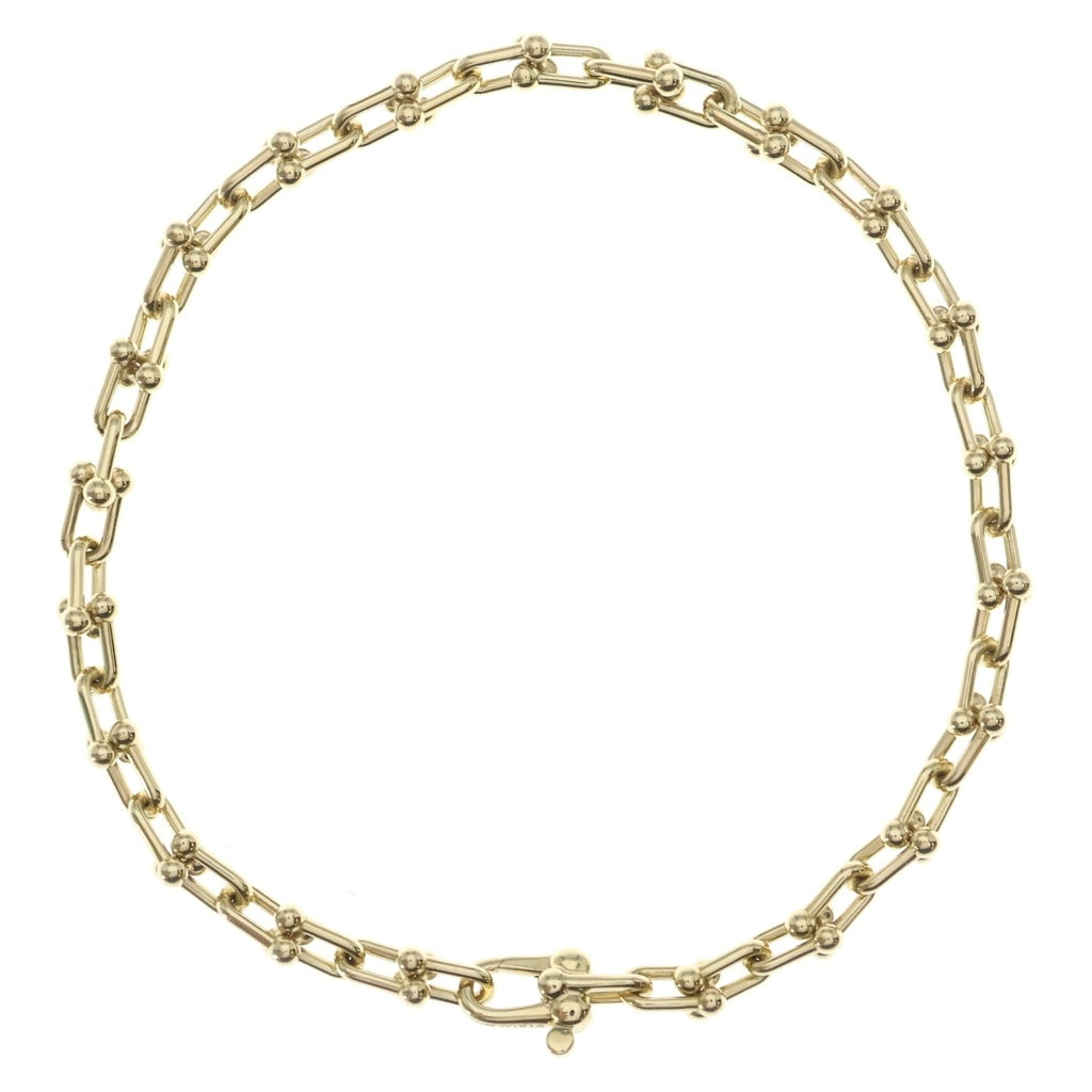 TIFFANY & Co.(ティファニー) ハードウェア マイクロリンク ブレスレット チェーン ゴールド Au750YG レディース