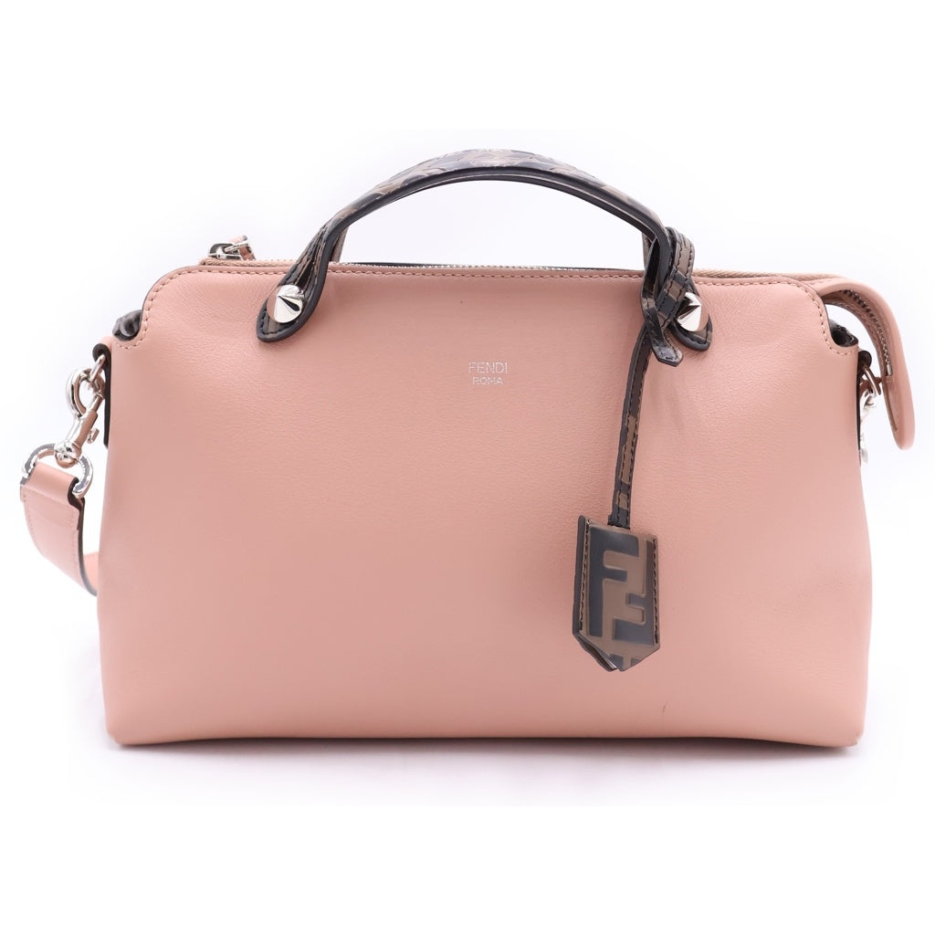 FENDI(フェンディ) バイザウェイ ミディアム 2WAYショルダーバッグ ハンドバッグ ブラウン×ピンク レザー 8BL124 シルバー金具 レディース